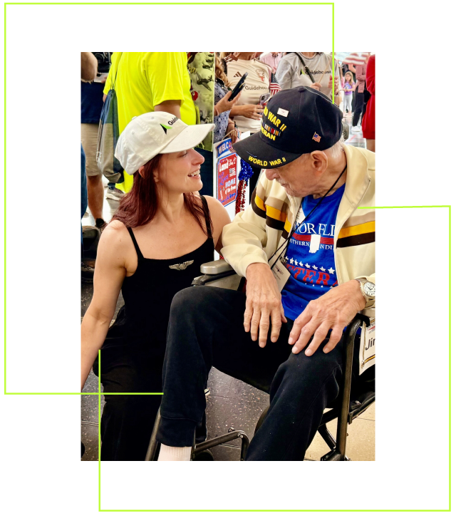 woman talking to vet