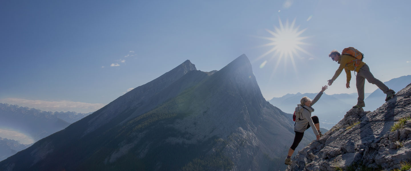 Hikers Reaching