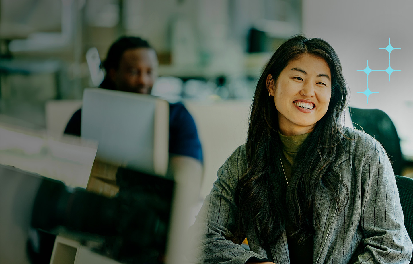 woman smiling in the office 