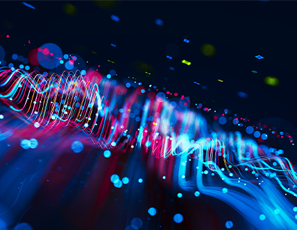 abstract digital lines and waves