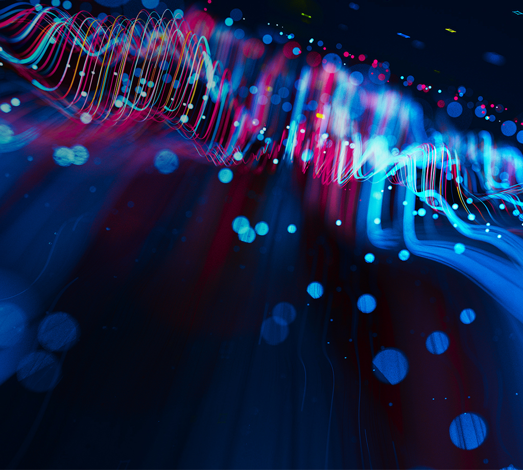 abstract digital lines and waves