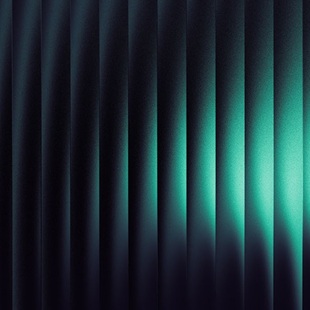 Dark background with ripples that fades to lighter green/teal
