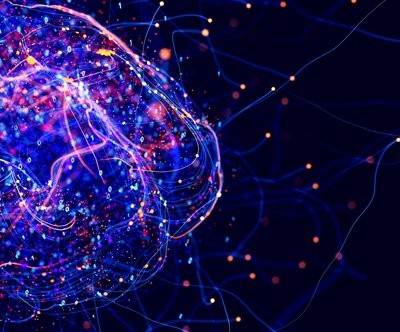 AI tech imagery purple dark