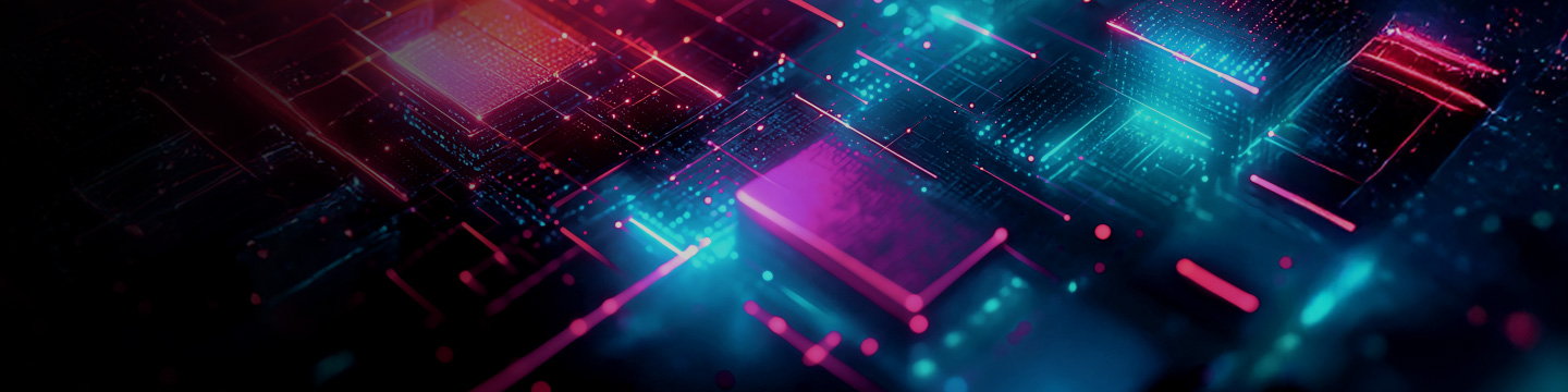 blue and pink light tech abstract