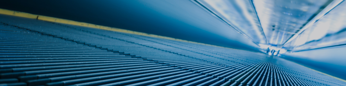 Low perspective of escalator