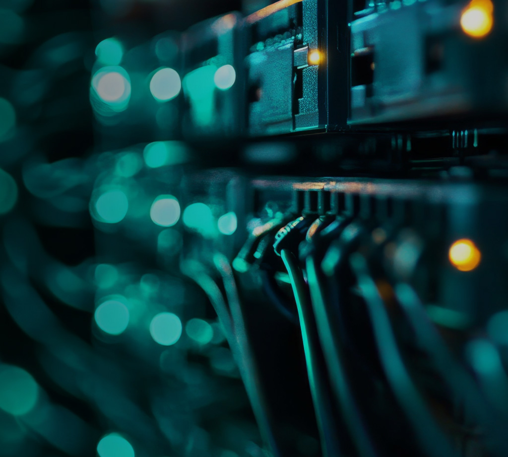 Teal techy lights and hardware