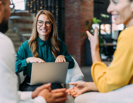 Federal Agency Sees Vast Improvements by Bringing a Hosted Solution In-House group-of-business-persons-talking-in-the-office_428x332